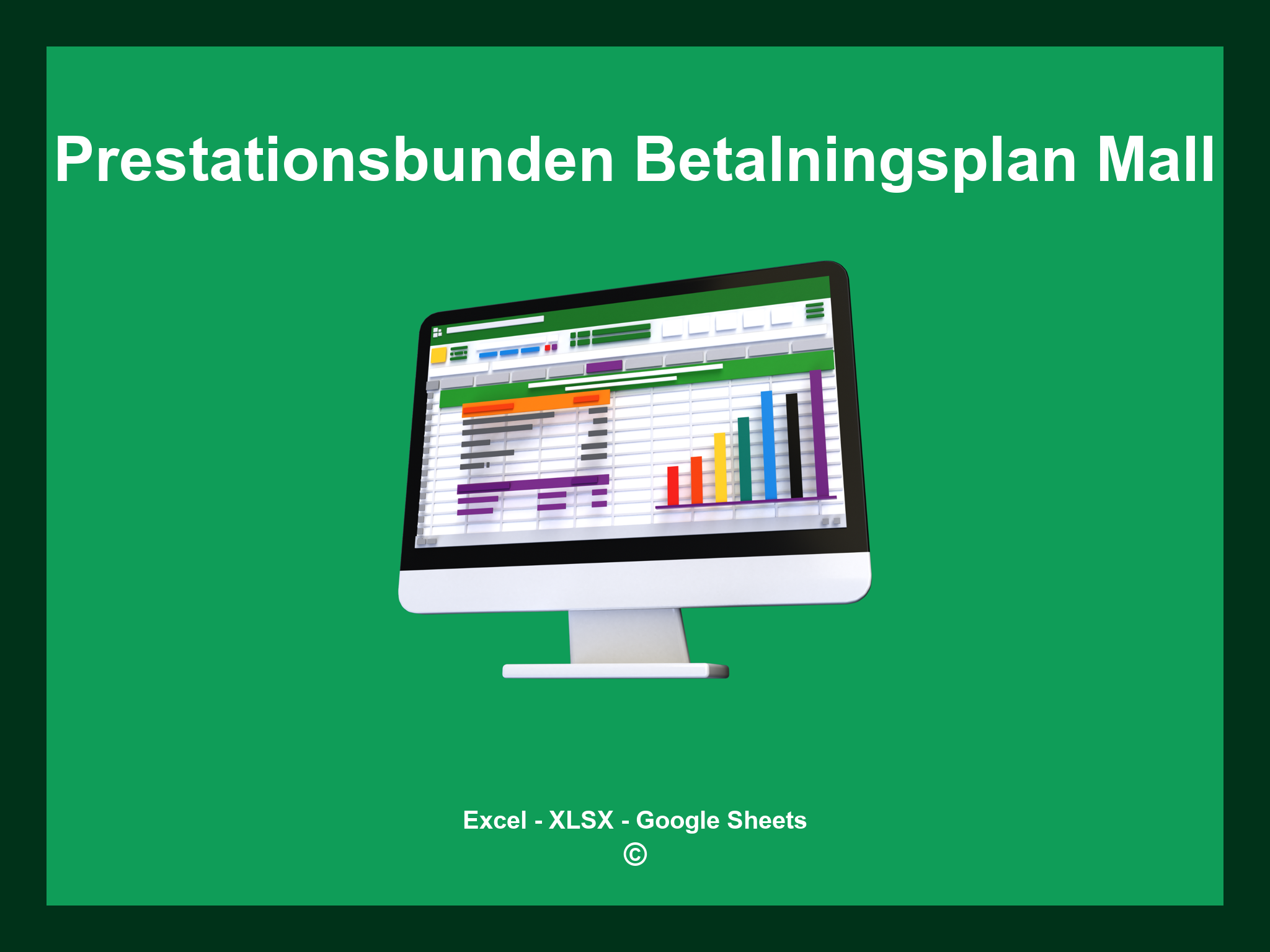 Prestationsbunden Betalningsplan Mall
